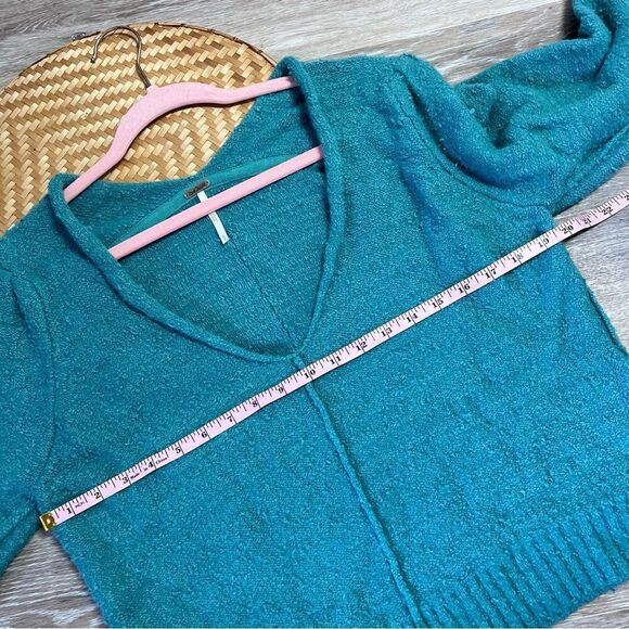Free people reverie v neck puff sleeve sweater women’s size‎ S - Picture 5 of 8